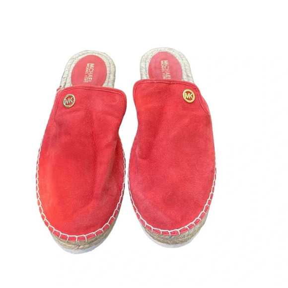 MICHAEL KORS CORAL SUEDE SLIP ON ESPADRILLES - Picture 1 of 4